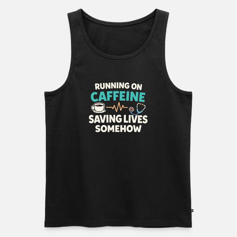 Nachtschicht-krankenschwester, Müde - Männer Premium Bio Tank Top - Schwarz