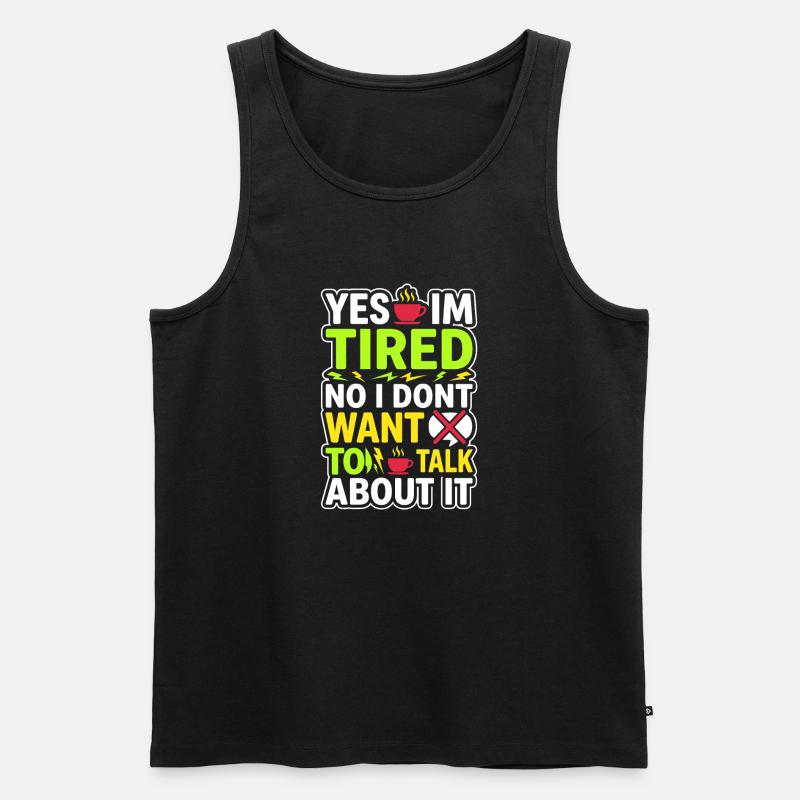 Nachtschicht-krankenschwester, Müde - Männer Premium Bio Tank Top - Schwarz