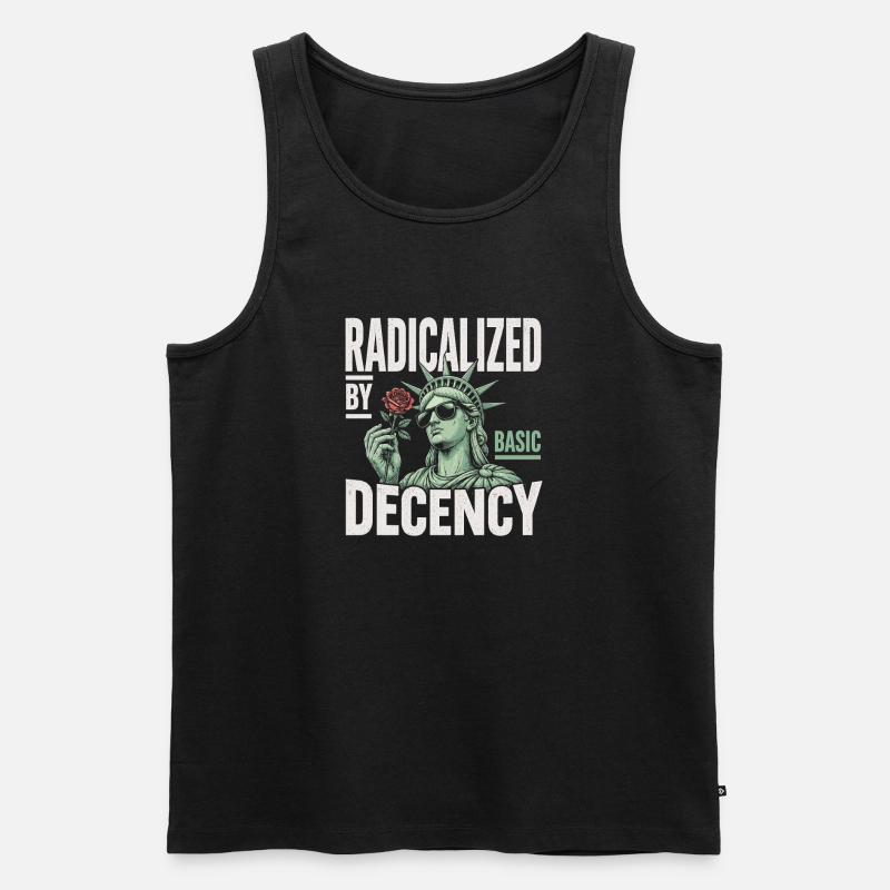 Radicalized by Decency Statue - Men's Premium Organic Tank Top - black