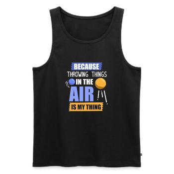 discus throw discus throw discus thrower - Men's Premium Organic Tank Top - black - Front - AI Model Male 178 light (178cm)