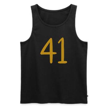 41 - Männer Premium Bio Tank Top - Schwarz - Vorne - AI Model Male 178 light (178cm)