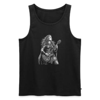 Boudicca/Boudica spielt E-Gitarre - Männer Premium Bio Tank Top - Schwarz - Vorne - Michal (187cm)