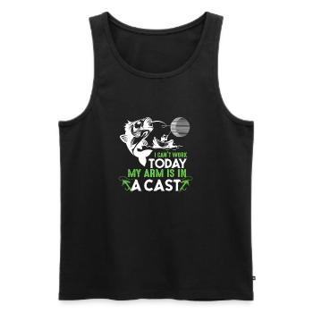 Cast Arm Shark Graphic Tee - Männer Premium Bio Tank Top - Schwarz - Vorne - AI Model Male 178 light (178cm)