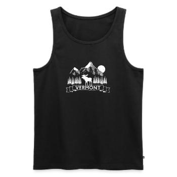 Orignal du Vermont à Mountain Pines - Débardeur bio Premium Homme - noir - Devant - Michal (187cm)