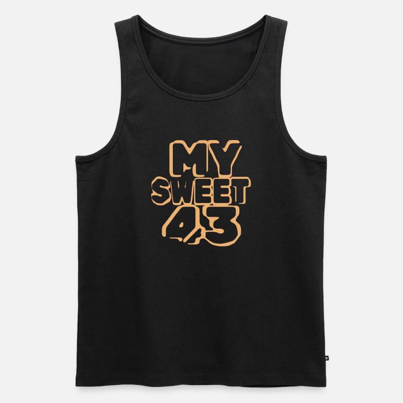 43 - Männer Premium Bio Tank Top - Schwarz