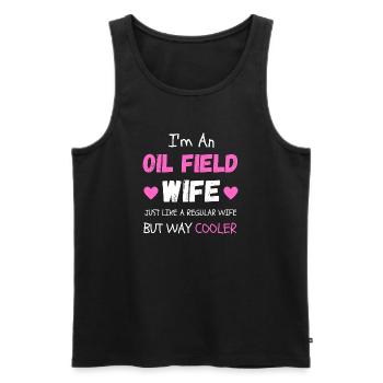 Oil Field Wife - Proud Oilfield Family Support - Men's Premium Organic Tank Top - black - Front - Michal (187cm)