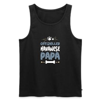 Offizieller Havanese Papa - Männer Premium Bio Tank Top - Schwarz - Vorne - Michal (187cm)