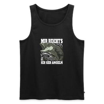 Angeln Spruch - Männer Premium Bio Tank Top - Schwarz - Vorne - Michal (187cm)