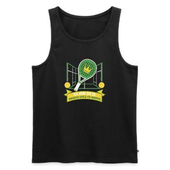 Innerlich immer Bandera — Padel 2026 - Männer Premium Bio Tank Top - Schwarz - Vorne - Michal (187cm)