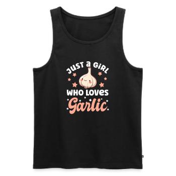 Knoblauch - Männer Premium Bio Tank Top - Schwarz - Vorne - AI Model Male 178 light (178cm)