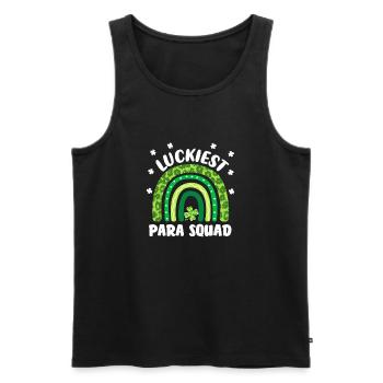 Glücklichstes Para-Team - Männer Premium Bio Tank Top - Schwarz - Vorne - AI Model Male 178 light (178cm)