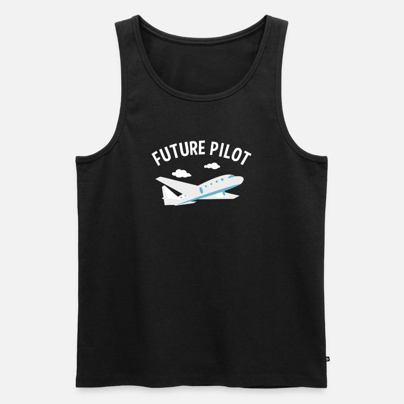 Futur Pilot Tee - Débardeur bio Premium Homme - noir