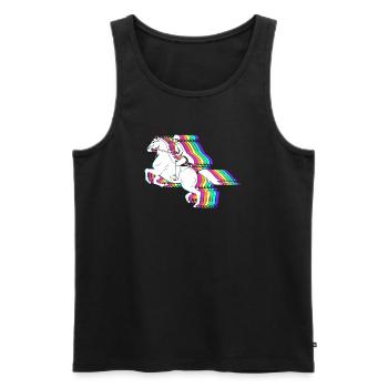 Pferderennen - Männer Premium Bio Tank Top - Schwarz - Vorne - AI Model Male 178 light (178cm)