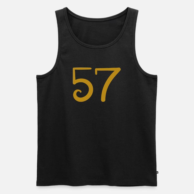 57 - Männer Premium Bio Tank Top - Schwarz