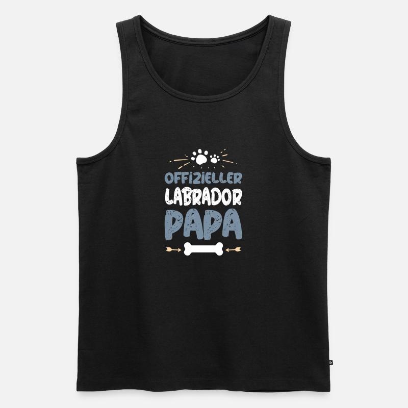 Offizieller Labrador Papa - Männer Premium Bio Tank Top - Schwarz
