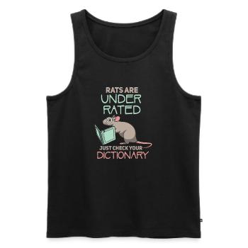 Rat, house rat, rat owner, rat lover - Men's Premium Organic Tank Top - black - Front - AI Model Male 178 light (178cm)