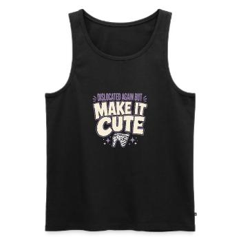 Eds-bewusstsein Ehlers-danlos Zebra-krieger - Männer Premium Bio Tank Top - Schwarz - Vorne - AI Model Male 178 light (178cm)