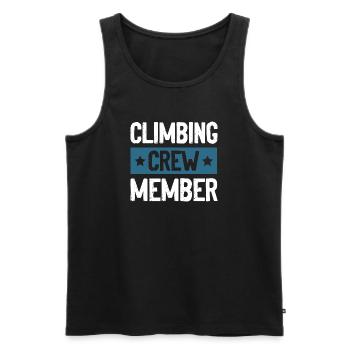 Climbing Crew - Men's Premium Organic Tank Top - black - Front - Michal (187cm)