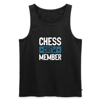 Chess Crew - Männer Premium Bio Tank Top - Schwarz - Vorne - Michal (187cm)