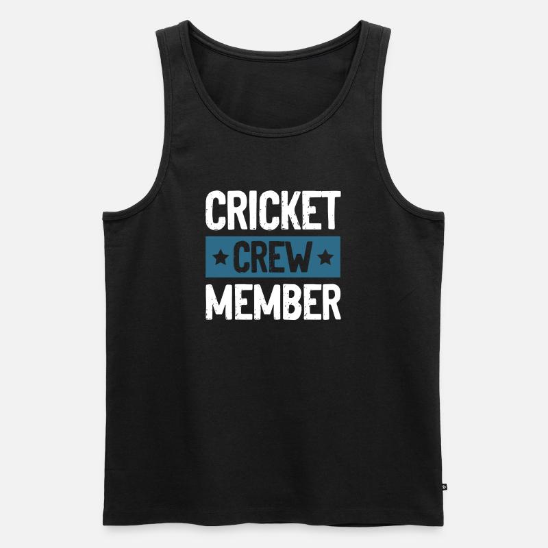 Cricket Crew - Männer Premium Bio Tank Top - Schwarz