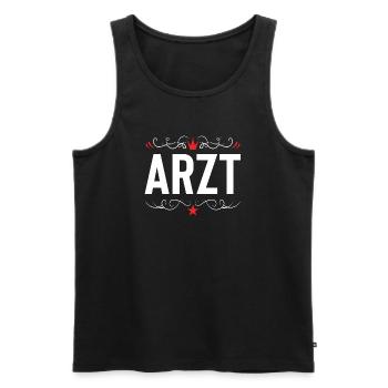 Arzt Beruf - Männer Premium Bio Tank Top - Schwarz - Vorne - Michal (187cm)