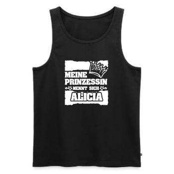 Geschenk für Alicia - Männer Premium Bio Tank Top - Schwarz - Vorne - Michal (187cm)