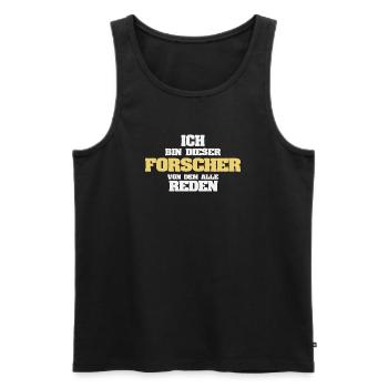 Arbeit Forscher - Männer Premium Bio Tank Top - Schwarz - Vorne - AI Model Male 178 light (178cm)
