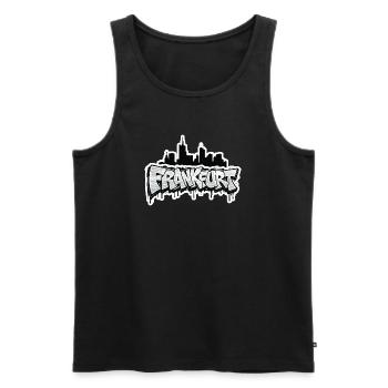 Frankfurt Skyline Graffiti - Männer Premium Bio Tank Top - Schwarz - Vorne - Michal (187cm)