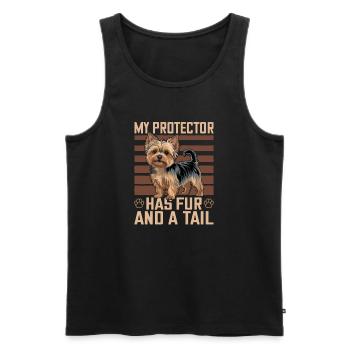 Yorkshire Terrier Yorkie Dog Breed - Men's Premium Organic Tank Top - black - Front - AI Model Male 178 light (178cm)