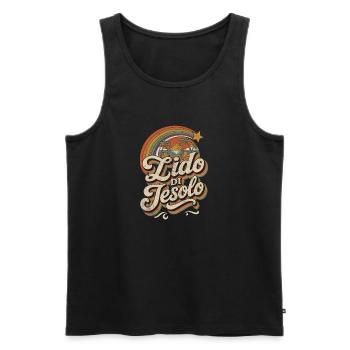 Lido di Jesolo Retro Sunset - Männer Premium Bio Tank Top - Schwarz - Vorne - AI Model Male 178 light (178cm)