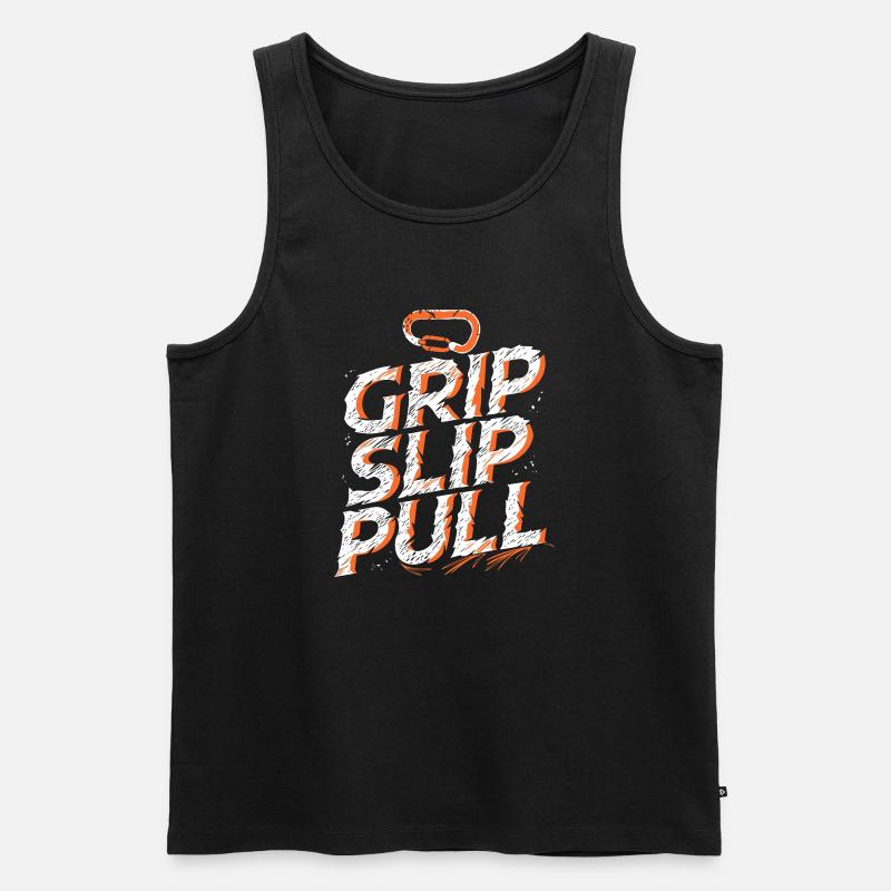 Grip Slip Pull Aventure Escalade - Débardeur bio Premium Homme - noir