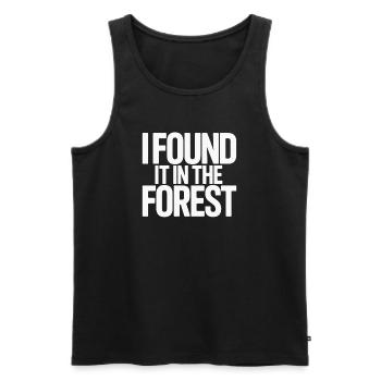 Ready for mushroom picking: Picking porcini mushrooms - Men's Premium Organic Tank Top - black - Front - Michal (187cm)