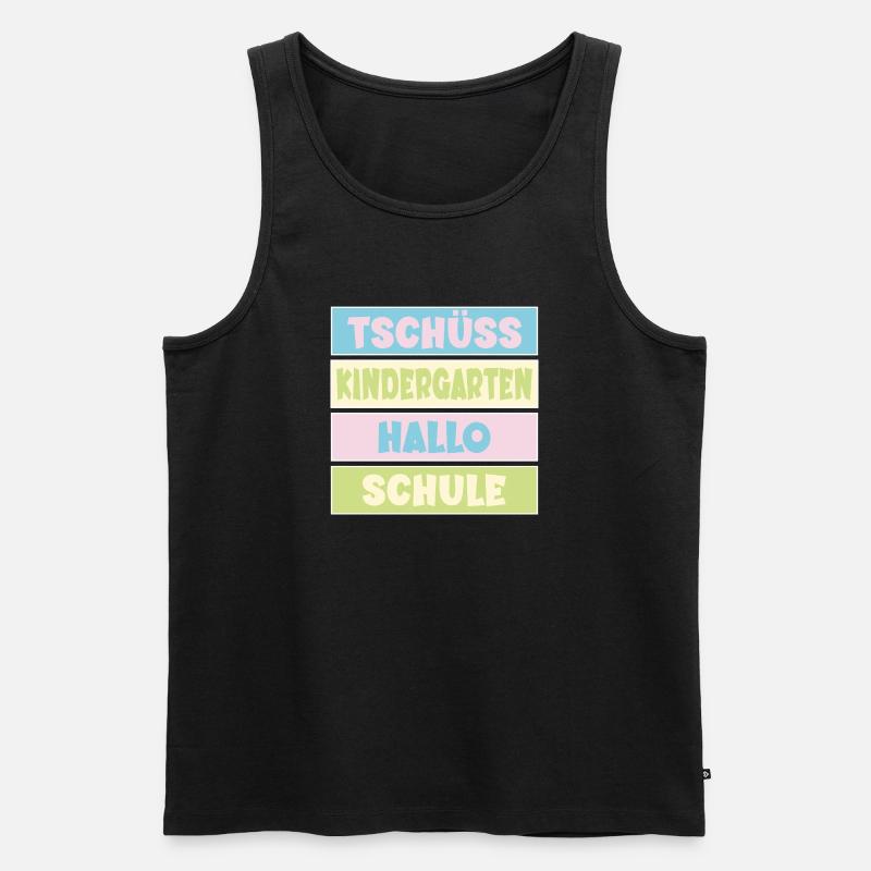 Abschied Kindergarten Einschulung - Männer Premium Bio Tank Top - Schwarz
