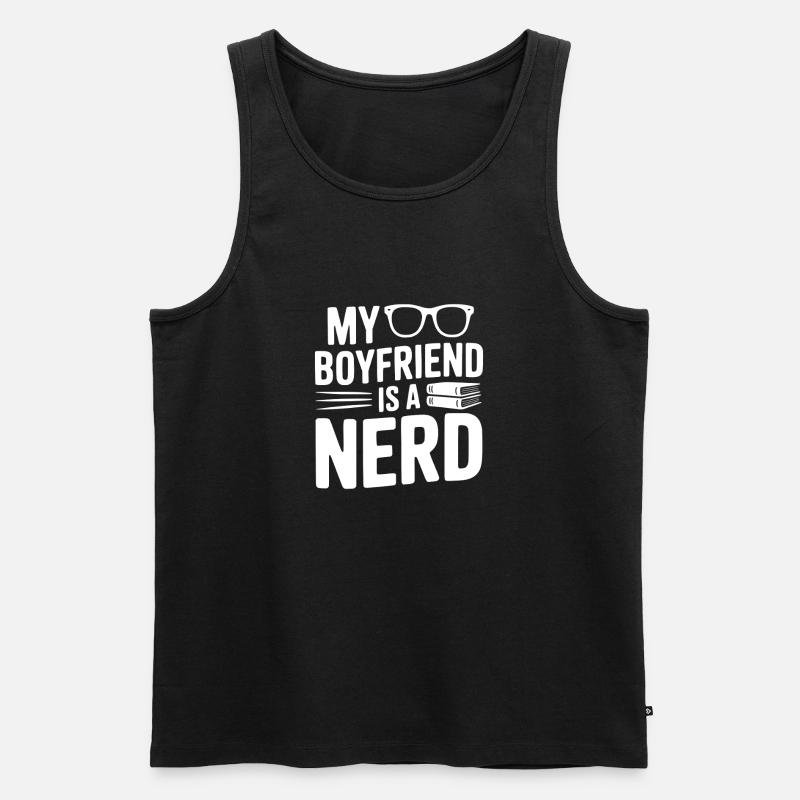 Mon copain est un nerd - Débardeur bio Premium Homme - noir