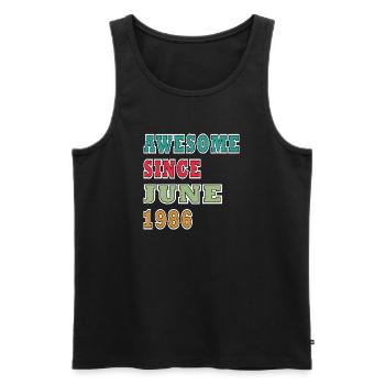Awesome Seit Juni 1986 - Männer Premium Bio Tank Top - Schwarz - Vorne - Michal (187cm)
