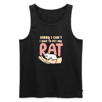 Rat, house rat, rat owner, rat lover - Men's Premium Organic Tank Top - black - Front - AI Model Male 178 light (178cm)