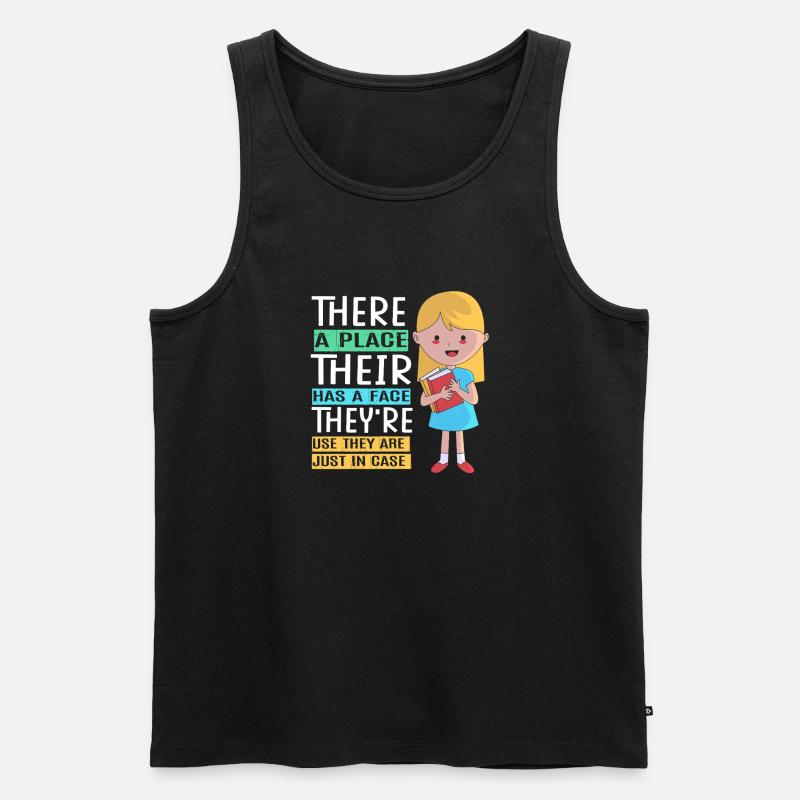 Grammatik Englisch Rechtschreibung - Männer Premium Bio Tank Top - Schwarz