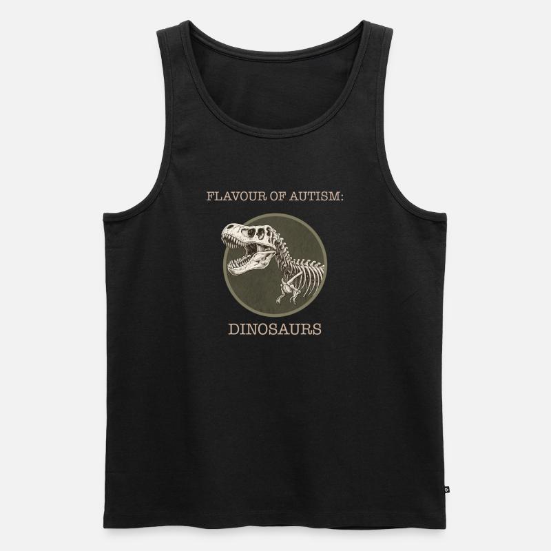 Geschmack von Autismus: Dinousaurier - Männer Premium Bio Tank Top - Schwarz