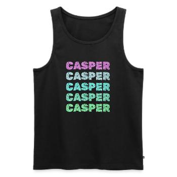 Casper als Name - Männer Premium Bio Tank Top - Schwarz - Vorne - AI Model Male 178 light (178cm)