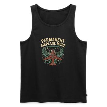Dauer Flugmodus - Männer Premium Bio Tank Top - Schwarz - Vorne - AI Model Male 178 light (178cm)