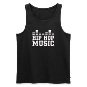 hip_hop_music_rap - Männer Premium Bio Tank Top - Schwarz - Vorne - AI Model Male 178 light (178cm)