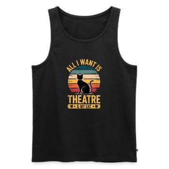 Musical Theatre All I Want My Cat & Theater Gift - Männer Premium Bio Tank Top - Schwarz - Vorne - Michal (187cm)