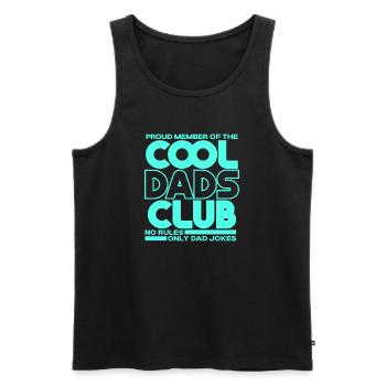 Cool Dads Club - Papa Vatertag Geschenk - Männer Premium Bio Tank Top - Schwarz - Vorne - Michal (187cm)
