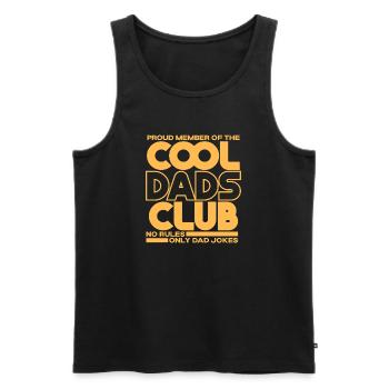Cool Dads Club - Papa Vatertag Geschenk - Männer Premium Bio Tank Top - Schwarz - Vorne - Michal (187cm)