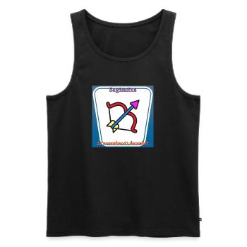 Schütze - Männer Premium Bio Tank Top - Schwarz - Vorne - AI Model Male 178 light (178cm)