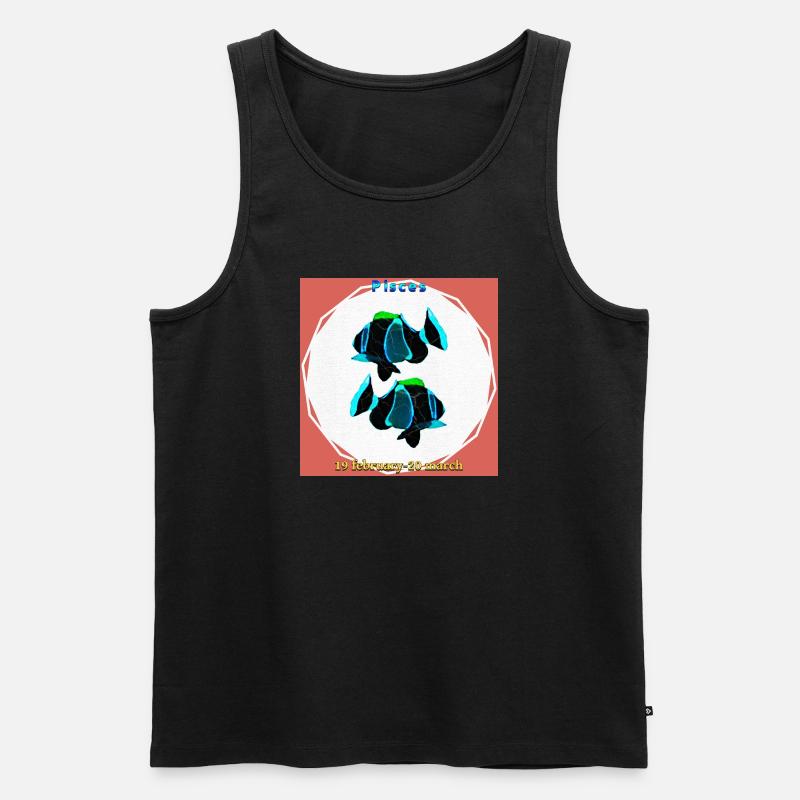 Fisch - Männer Premium Bio Tank Top - Schwarz