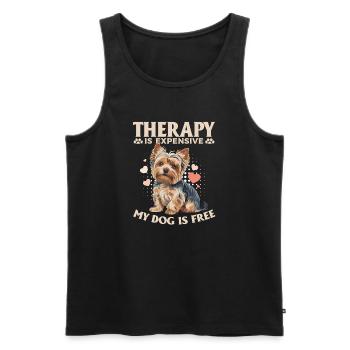 Yorkshire Terrier Yorkie Dog Breed - Men's Premium Organic Tank Top - black - Front - AI Model Male 178 light (178cm)