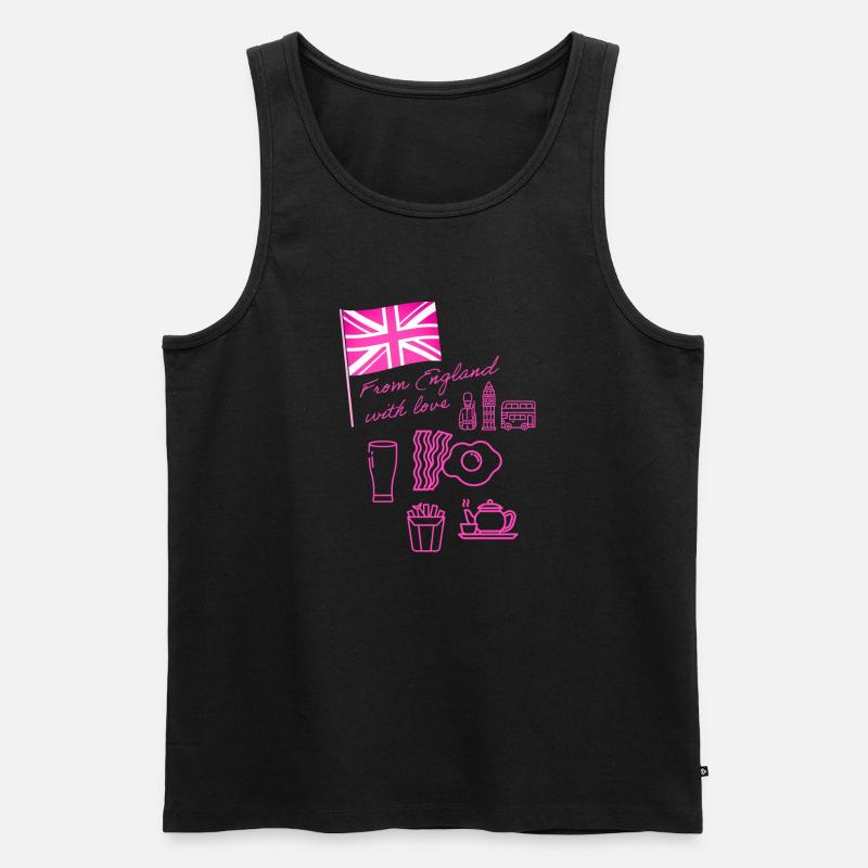 EXANGLIA (Pink) - Männer Premium Bio Tank Top - Schwarz