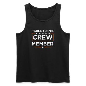 Tisch Tennis Crew - Männer Premium Bio Tank Top - Schwarz - Vorne - Michal (187cm)