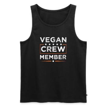 Vegan Crew - Débardeur bio Premium Homme - noir - Devant - Michal (187cm)